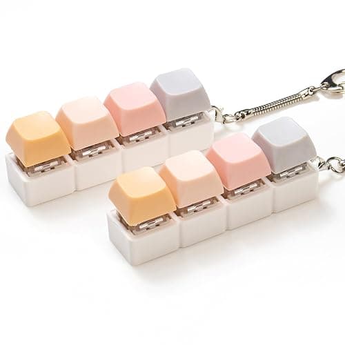2 Pcs Creamy Keyboard Fidget Toy, Office Fidget Toys for Desk, 4 Keys Decompression Clicker Keyboard Fidget for Adults Stress Relief Pass Time - Image 1