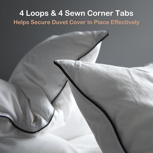 Luxury Down Feather Comforter King Size Bed Comforter Insert-Ultra-Soft Duvet Cozy Hotel Collection White -King Size(106" X 90”) - White - King (106''x 90'') thumbnail 6