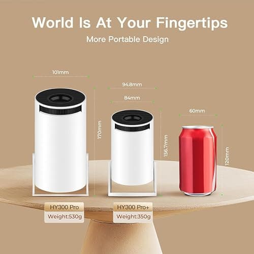 [Built-in Apps & 2026 Upgraded] WEMI Mini Portable Projector Mini Projecteur Portatif with WiFi 6 and Bluetooth 5.4 for Bedroom Smart Movie for iPhone Cell Phone Android OptiBarrel 500 thumbnail 7