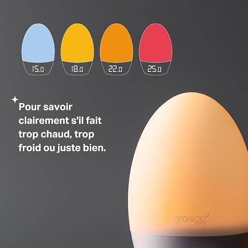 Tommee Tippee GroEgg2, Toddler Nightlight, LED Colour-Changing with Digital Room Temperature Display for Safer Sleep, Adjustable Brightness, Silicone Shell, USB Rechargeable thumbnail 3