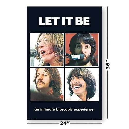The Beatles - Music Poster (Let It Be - Album Cover - John & Paul & George & Ringo) (Size: 24" x 36") thumbnail 2