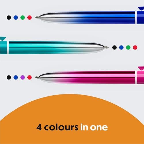 BIC 4 Colours Gradient Smooth Ink Retractable Multicoloured Ball Pen Pack of 5 thumbnail 4