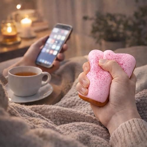 Bread Butter Squishy Food, Slow Rising Soft Squeeze Stress Relief for Desk & Office Use (Bread Pink) thumbnail 2