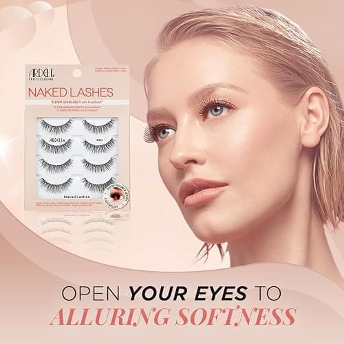 Ardell Naked Lashes 420 – Lightweight Natural Strip Lashes with Invisiband, Reusable False Eyelashes, Multipack, 4 Pair, 1 Pack thumbnail 3