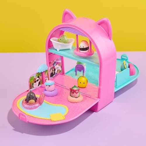 Squish-a-longs Party Pack On-The-Go Playset - Series 1 - Three 1” Mini-Squish with 9 Furnishings - Collect, Trade, & Play thumbnail 2