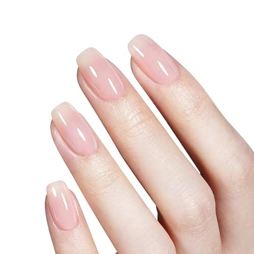 AILLSA Milky Pink Nude Gel Nail Polish, 15ml Translucent Soak Off UV LED Light Cure Gel Polish, Long Lasting for French Nail Art Salon DIY Manicure at Home thumbnail 2