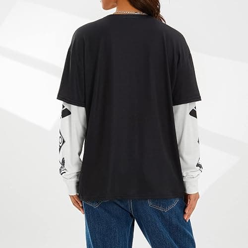 Grunge Clothes for Women Y2K Tops Long Sleeve Fairy Grunge Aesthetic Shirts Teen Girls Vintage Graphic Tees Fall thumbnail 6