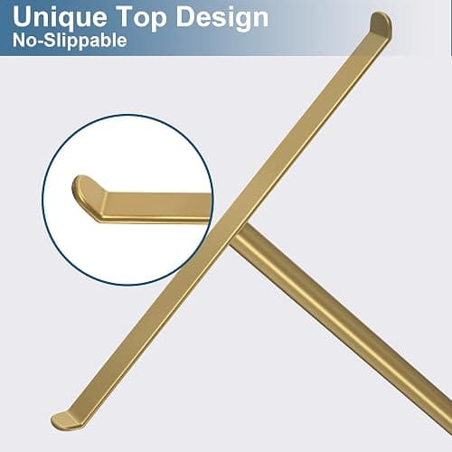 Gold Hand Towel Stand, T-Shape Hand Towel Holder for Bathroom, Display Fingertip Towel Holder Organizer and Bathroom Towel Racks,Kitchen Towel Rack - Light Base - Gold thumbnail 4