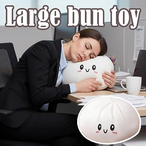 Giant Dumpling Squishy, 10in Mystery Dumpling Squishy Large Toy, Jumbo Dumpling Stress Ball, Soft Squeeze Decompression Dough for Adults (1 PC) thumbnail 7