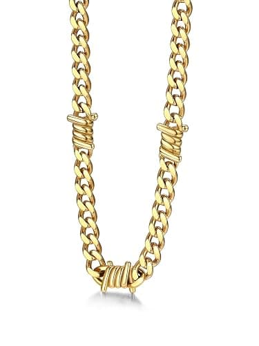 Bestyle Barbed Wire Necklace 5/7/9/12mm Mens Chain Necklaces Hip-hop Punk Gothic Stainless Steel Chain Heavy Thick Cuban Link Chain for Men Women, Length 16/18/20 Inch - Image 1