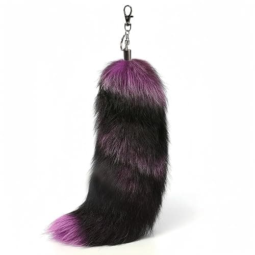 Iivos Fluffy Therian fox Tail Keychain - Soft Fur, Realistic Colors, Durable, Perfect for Cosplay, Renaissance Fairs - Image 1