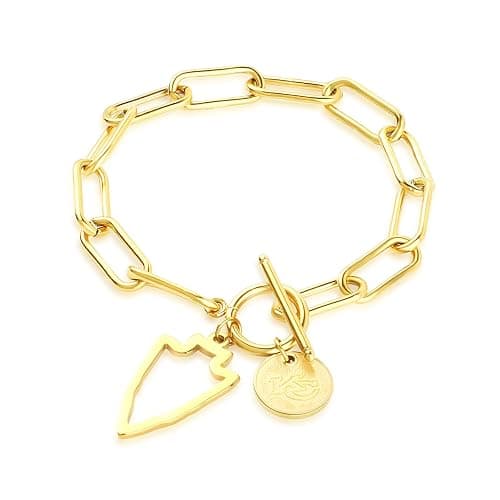 imani Gift for Football Fans K&C Necklace Bracelet Kansas City Inspired jewelry necklace Bracelet - Image 1