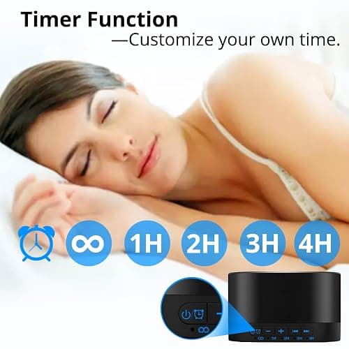 Magicteam Sound White Noise Machine with 20 Non Looping Natural Soothing Sounds and Memory Function 32 Levels of Volume Powered by AC or USB and Sleep Sound Timer Therapy for Baby Kids Adults thumbnail 3