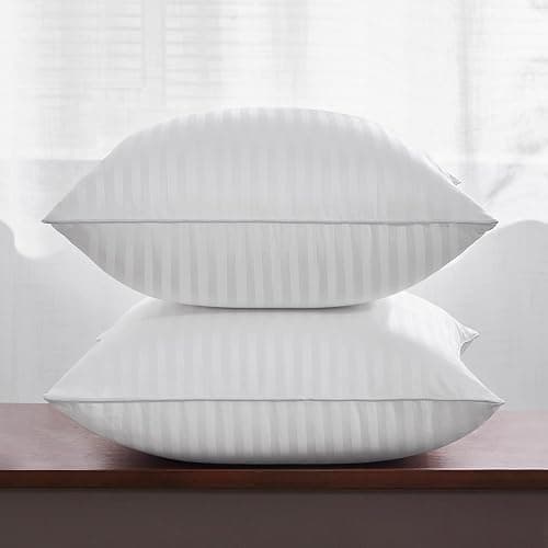 Oubonun 12 x 20 Throw Pillow Inserts, Firm and Fluffy Decorative Square Pillows for Couch Bed Sofa with Soft Cotton Cover White Cushion with Down Alternative Pack of 2 thumbnail 2