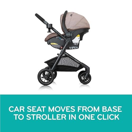 Evenflo Pivot Modular Travel System with LiteMax Infant Car Seat (Casual Gray) thumbnail 5