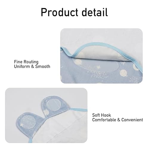GLLQUEN BABY Baby Swaddle Wraps for 0-3 Months Newborn,Oeko-tex100,100% Breathable Organic Cotton Fabric Swadding Blankets,3 Pack(Astronaut) thumbnail 6