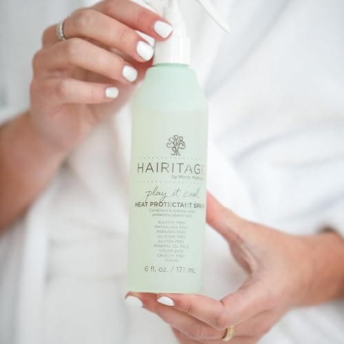 Hairitage Heat Protectant Spray for Hair - Up to 450 Degree Protection + Hydrates + Strengthens Hair - Leaves Hair Smooth + Shiny after Styling - For All Hair Types + Heated Styling Tools - 6 fl oz thumbnail 5