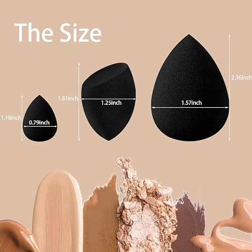 21 pcs Black Beauty Blender Makeup Sponge Bulk:Blender Sponges 21 Pcs for Liquid, Cream, and Powder, Multi-colored Pink make up sponges for foundation thumbnail 5