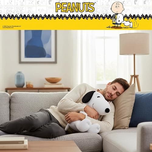 Franco Calm Peanuts Snoopy Weighted Cuddle Pillow – 3lb Soft Plush & Cozy Pilow for Comfort, (Officially Licensed Product) thumbnail 5
