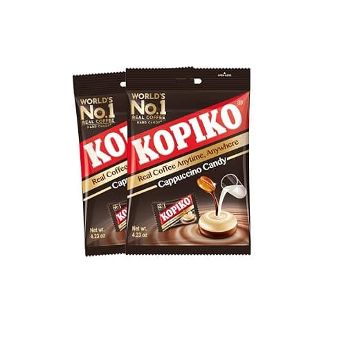 Kopiko Cappuccino Candy – Hard Candy from Indonesia (2-Pack 4.23oz) | Bold-tasty candy with real coffee extract – Satisfying boost for on-the-go energy – 4.23 oz each - Image 1