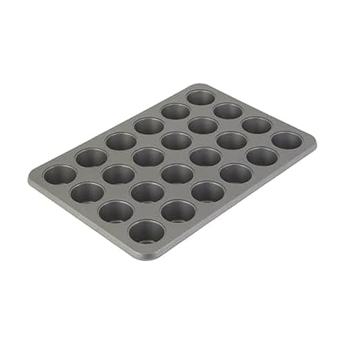 KitchenAid 24-Cup Nonstick Aluminized Steel Mini Muffin Pan, Contour Silver - Image 1