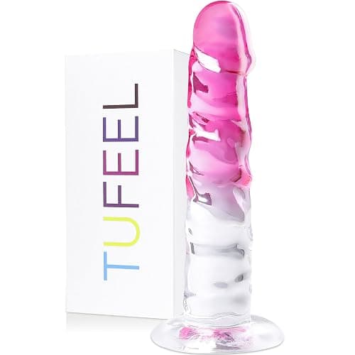 Sex Toy Realistic Pink Dildo for Women - TUFEEL G Spot Adult Toys, Gradient Clear Penis with Strong Suction Cup, Soft Lifelike Dick for Beginner & Couples Anal Vaginal Sexy Play, Strap-on Pleasure - Image 1