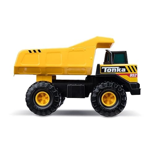 Tonka Steel Classics Mighty Dump Truck - Made with Steel & Sturdy Plastic, Yellow Toy Construction Truck, Boys and Girls, Kids, Toddlers, Ages 3+ thumbnail 5