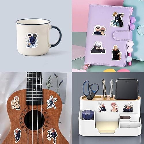 200Pcs Kids Manga Stickers Mixed Pack,Cartoon Characters Stickers Movie Decorative Sticker for Kids Teens Adults Waterproof Sticker for Water Bottle Laptop thumbnail 6