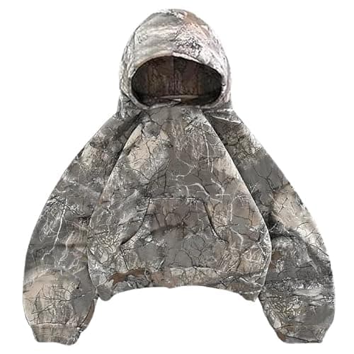heyheyshine Oversized Leopard Print Hoodie Y2K Camo Zipper Cardigan - Image 1