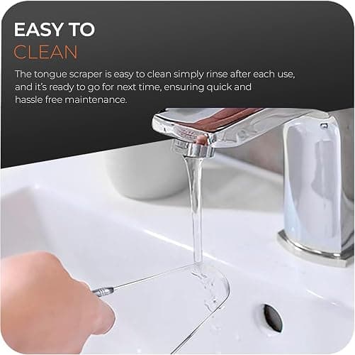 Roe Tenpo Tongue Scraper, 2 U-Shaped - Tongue Cleaner Stainless Steel, Optimal Oral Hygiene - Fresh Breath & Healthy Mouth Tongue Scrapers for Adults & Kids thumbnail 7