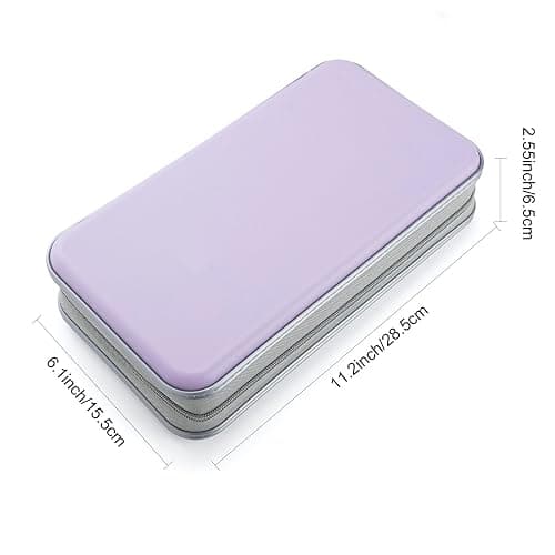 UENTIP CD Case,96 Capacity Hard Plastic DVD Case Holder for Car Home Travel | CD DVD Storage,Zipper Closure,Scratch-Resistant Sleeves,Stay Away Dust and Damp,Storage Music Video Gaming Discs Blu-ray thumbnail 2