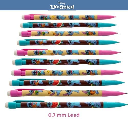Disney Stitch Eraser & Mechanical Pencil Set – 14-Piece Stationery Pack with 4 Character Erasers & 10 Mechanical Pencils 0.7mm Lead thumbnail 5