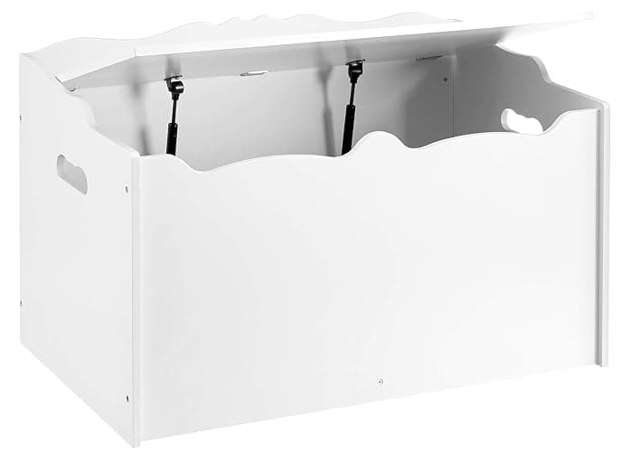 Amazon Basics Kids Toy Box, Wooden Organizer Storage Chest,White, 30" x 18" x 19" thumbnail 4