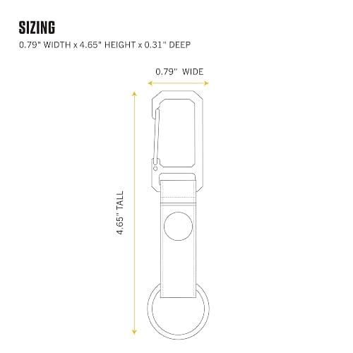 Carhartt Unisex Adult Durable Metal Key Keeper, Belt Loop Key Ring Holder with Self-Locking Metal Gate Clip for Car/Home Keys thumbnail 5