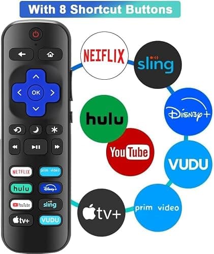 AZMKIMI Remote Replacement for Roku TV, Compatible with TCL/Hisense/Onn/Sharp/Element/Philips/Insignia/Jvc/RCA Smart Roku TVs(Not Roku Stick and Box) (1 PCS) thumbnail 3