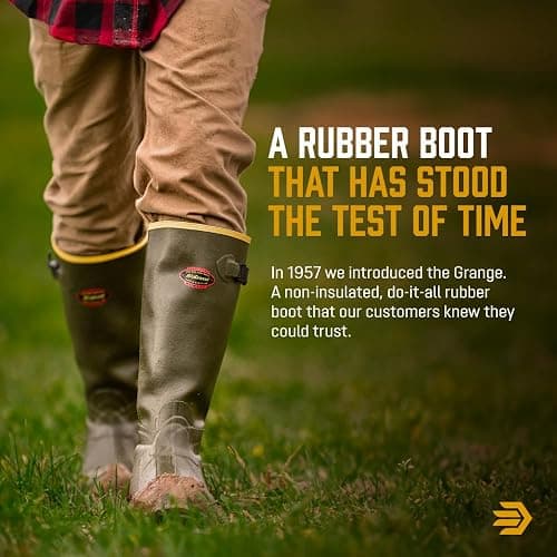 LaCrosse Grange Rubber Hunting & Work Boots for Men - Waterproof ZXT Rubber, with Adjustable Fit Strap, EVA Footbed, and Slip-Resistant Outsole thumbnail 6