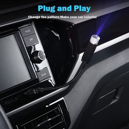 Car Star Light, USB Interior Car Roof LED Night Light Projector, Blue | Portable, Adjustable, Star Projector Night Light for Cars Trucks Bedroom Party Decoration thumbnail 4