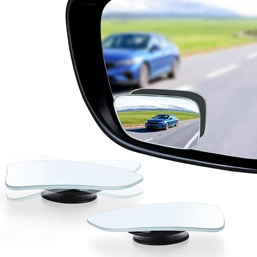 LivTee Blind Spot Car Mirror, HD Glass Frameless Convex Side Mirror Blindspot, Wide Angle Rear View Mirrors for SUVs, Trucks and RVs - Car Accessories - Image 1