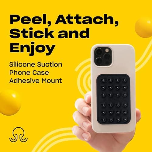 OCTOBUDDY Classic - Silicone Suction Phone Case Adhesive Mount - Hands-Free, Strong Grip Holder for Selfies & Videos - iPhone & Android Compatible - 2.25″ x 3.25″, Darth Vader thumbnail 2