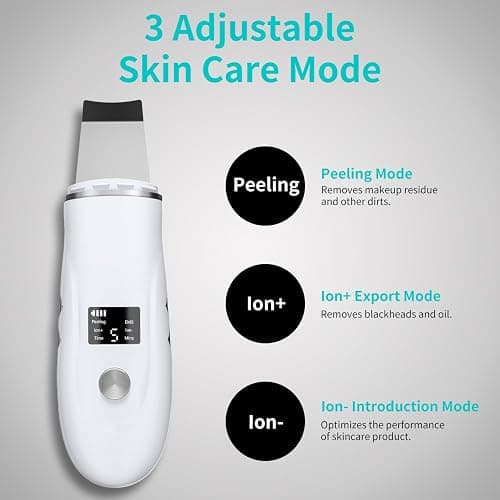 Face Scrubber Skin Spatula - Blackhead Remover Deep Cleansing Tool for Pore Extraction, 4-in-1 Fast Charging Dock Blackhead Remover Face Spatula for Facial Skincare Women Gift (White) thumbnail 5