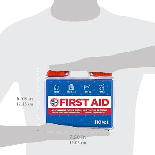 Be Smart Get Prepared 110 pc First Aid Kit: Clean, Treat, Protect Minor Cuts, Home, Office, Car, School, Business, Travel, Emergency, Outdoor, Camping & Sports, FSA/HSA (Packaging may vary) thumbnail 6