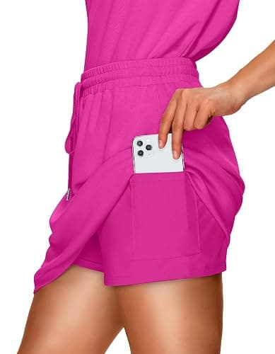 WIHOLL Two Piece Skirt Sets for Women Summer Vacation Outfits Tennis Skirt Crew Neck Top Versatile Lounge Sets thumbnail 3