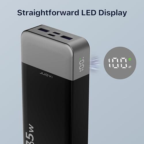 Portable Power Bank 20000mAh, JUOVI 35W Cargador portátil, batería de Carga rápida, PD3.0 QC4.0 batería Externa del teléfono con Pantalla LED para el iPhone 16 15, Galaxy, Tablet, Switch, etc thumbnail 7