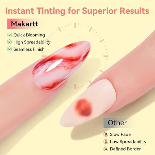 Makartt Blooming Gel Nail Polish - 15ml Clear Soak Off UV LED Blossom Gel Nail Polish for Nail Decoration, Nail Painting, Blooming Effect DIY Salon Use thumbnail 3