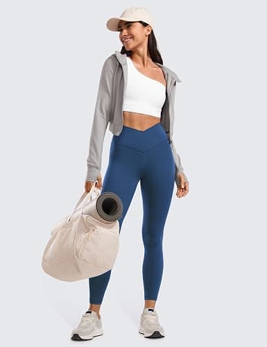 CRZ YOGA Butterluxe Crossover Waist Leggings 25" - V Crossover High Waisted Gym Workout Yoga Womens thumbnail 3