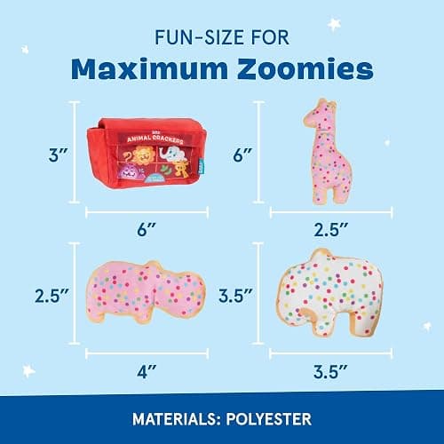 BarkBox Animal Squeakers 4-in-1 Interactive Plush Dog Toy | Squeaky Dog Toys with Crinkle Box and Treat-Hiding - For Extra Small to Small Dogs and Puppies thumbnail 2