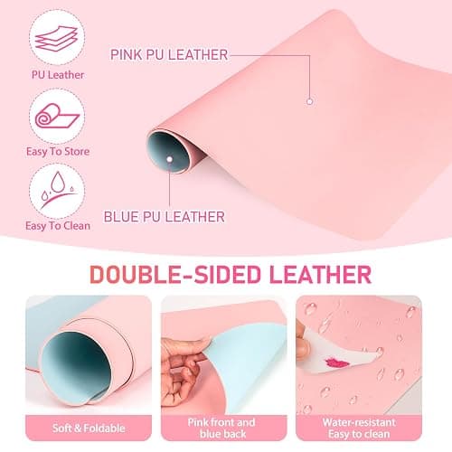 krofaue Nail Hand Rest - Folding PU Leather Arm Rest for Nails Tech with Nail Mat, Cushion Nail Hand Rest Stand for Acrylic Nails Professional Nail Pillow for Manicure Pedicure Salon Home (Pink) - Pink Nail Hand Rest thumbnail 5