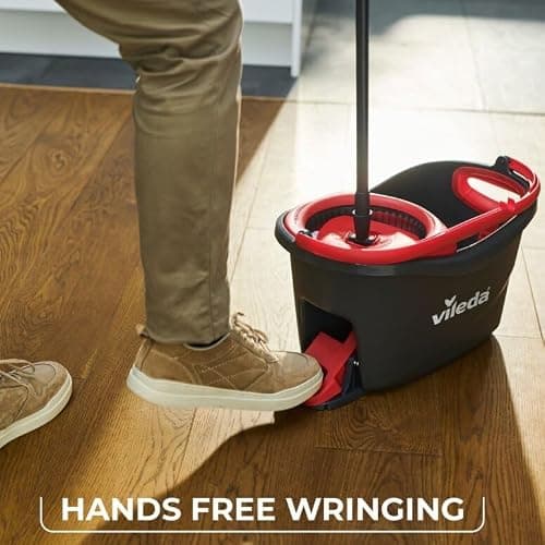Vileda Turbo 2in1 Spin Mop & Bucket Set with Foot Pedal | Telescopic Handle (Up to 123cm) & 2in1 Microfibre Mop Head | Deep Cleaning, Removes 99% of Dirt with Water | Eco‑Friendly Amazon Packaging thumbnail 2