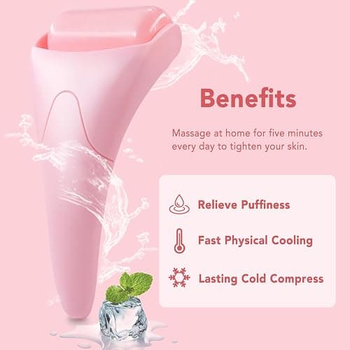 huefull Ice Roller for Face Women, Skin Care Set & Ice Face Roller，Self Care Gifts for Women,Reduces Puffiness and Wrinkle, Facial Massager Tool & Spa Pink Gifts thumbnail 4