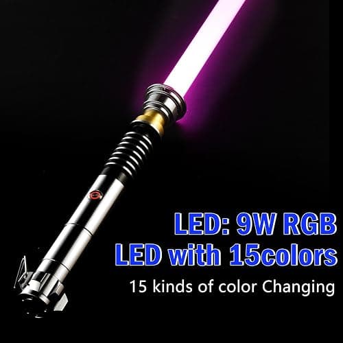 LIHTJOYFUN Lightsaber,Metal Dueling Light Saber, Smooth Gesture Swing,USB Rechargeable Lightsabers with 18 Set Sound Effects with 19 Colors Change,Light Saber Sword Toy（Luke） thumbnail 6